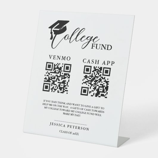 Fonds für moderne Uni Oberschulfonds QR-Code Sockelschild (Vorderseite)