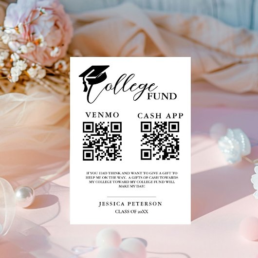 Fonds für moderne Uni Oberschulfonds QR-Code Sockelschild