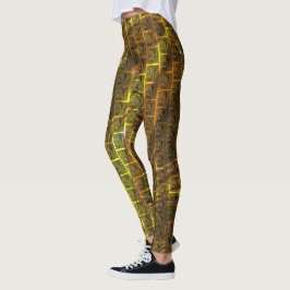 Fonds mit "sepia" Image unter goldener Gitter? Leggings