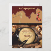 Fondue Dinner Party Einladung für Feinschmecker Ei (Vorderseite)