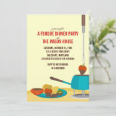 Fondue Dinner Party Einladungen (Stehend Vorderseite)