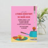 Fondue Dinner Party Einladungen (Stehend Vorderseite)