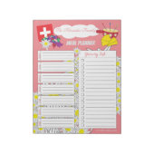 Fondue Edelweiss Meal Planner Notepad Notizblock (Rotiert)