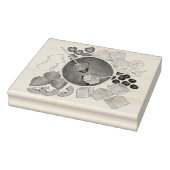 Fondue Fruit Cake Berries Marshmallow Dessert Gummistempel (Stempel)