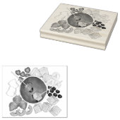 Fondue Fruit Cake Berries Marshmallow Dessert Gummistempel (Stempel)