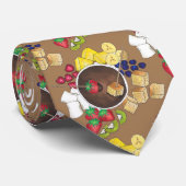 Fondue Fruit Cake Berries Marshmallow Dessert Krawatte (Gerollt)