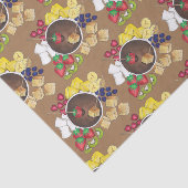 Fondue Fruit Cake Berries Marshmallow Dessert Seidenpapier (Ausschnitt)