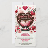 Fondue Galentine's Day Party Digitale Einladung (Vorderseite)