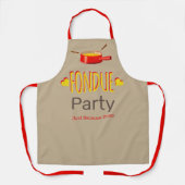 Fondue herzes and pot - Party Schürze (Vorderseite)