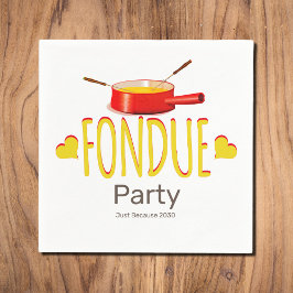 Fondue herzes and pot - Party Serviette