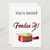 Fondue It Fondue Set Einladung (Vorne/Hinten)