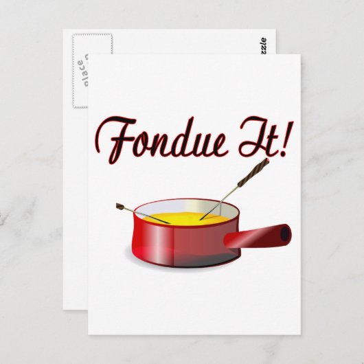 Fondue It Postkarte (Vorne/Hinten)