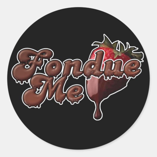 Fondue Me 2 Runder Aufkleber (Vorderseite)