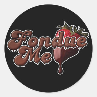 Fondue Me 2 Runder Aufkleber