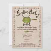 Fondue-Party Einladung (Vorderseite)