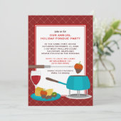 Fondue-Party Einladungen (Stehend Vorderseite)