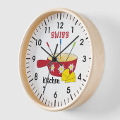 Fondue Pot | Schweizerische Küchenmauer Uhr (Winkel)