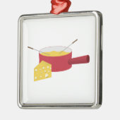 Fondue Silbernes Ornament (Links)
