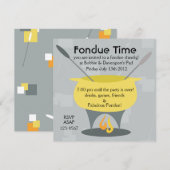 Fondue Time! Einladung (Vorne/Hinten)