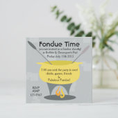 Fondue Time! Einladung (Stehend Vorderseite)