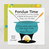 Fondue Time! Einladung (Vorne/Hinten)