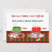 Fondue-Topf-Weihnachtsfondue-Party Invitaitons Einladung (Vorderseite)
