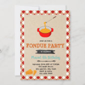 Fonduekäse-Party Einladung (Vorderseite)