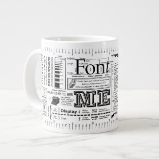 Font Me Typography ExtraBold Edition Jumbo-Tasse