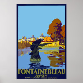 Fontaine Bleu - Frankreich Poster
