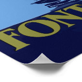 Fontaine Bleu - Frankreich Poster (Ecke)