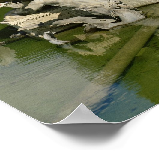 Fontaine de la Pyramide Poster (Ecke)