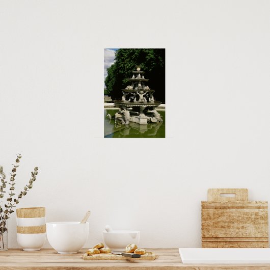 Fontaine de la Pyramide Poster (Küche)