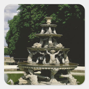 Fontaine de la Pyramide Quadratischer Aufkleber
