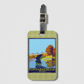 Fontainebleau Avon Frankreich Französisches Reisep Gepäckanhänger (Vorderseite Vertikal)