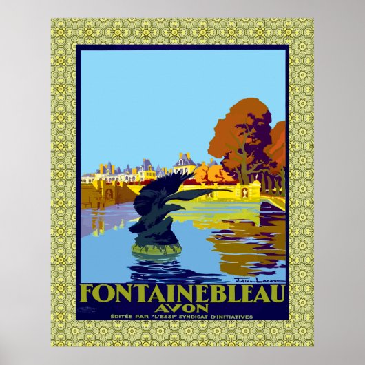Fontainebleau Avon Frankreich Französisches Reisep Poster (Vorne)
