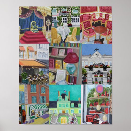 Fontainebleau Collage Print/Poster Poster (Vorne)