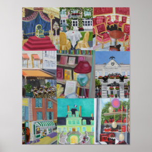 Fontainebleau-Collagen-Druck/Plakat Poster