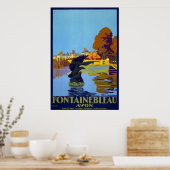 Fontainebleau, France Vintage Travel Poster (Küche)