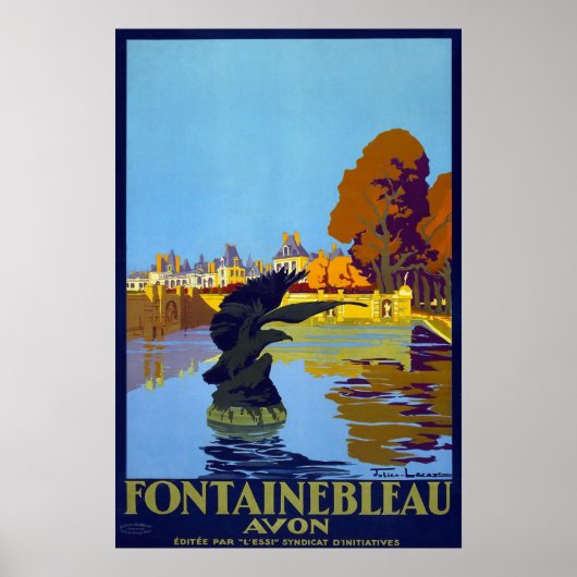 Fontainebleau, France Vintage Travel Poster (Vorne)