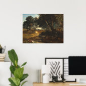 Fontainebleau - Jean-Baptiste - Corot Fine Art Pos Poster (Heimbüro)