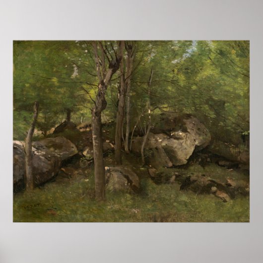 Fontainebleau - Jean-Baptiste - Corot Fine Art Poster (Vorne)