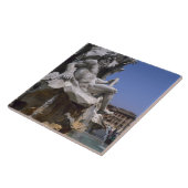 Fontana dei Quattro Fiumi, Piazza Navona, Rom, Fliese (Seite)