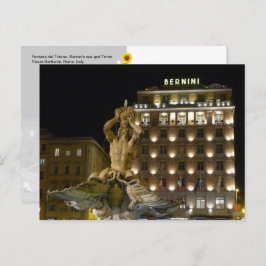 Fontana del Tritone, Rom, Italien - Postkarte