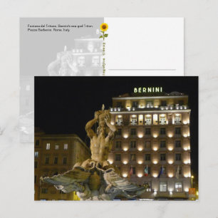 Fontana del Tritone, Rom, Italien – Postkarte