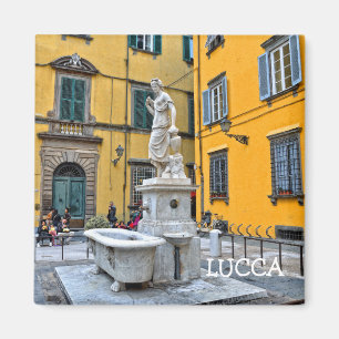 Fontana della Pupporona, Lucca, Italien Magnet