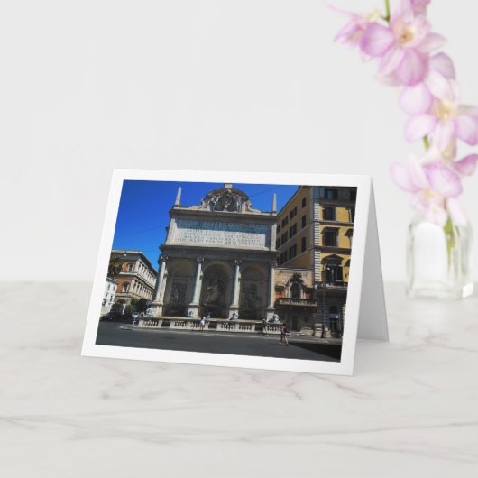 Fontana dell'Acqua Felice Scene, Rom, Italien Karte (Orchidee)