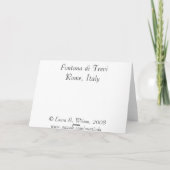 Fontana di Trevi Karte (Rückseite)