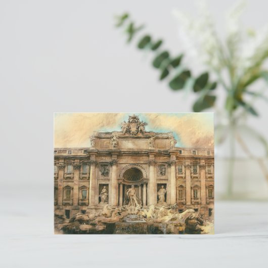 Fontana di Trevi Postkarte (Stehend Vorderseite)