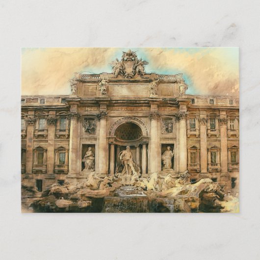 Fontana di Trevi Postkarte (Vorderseite)