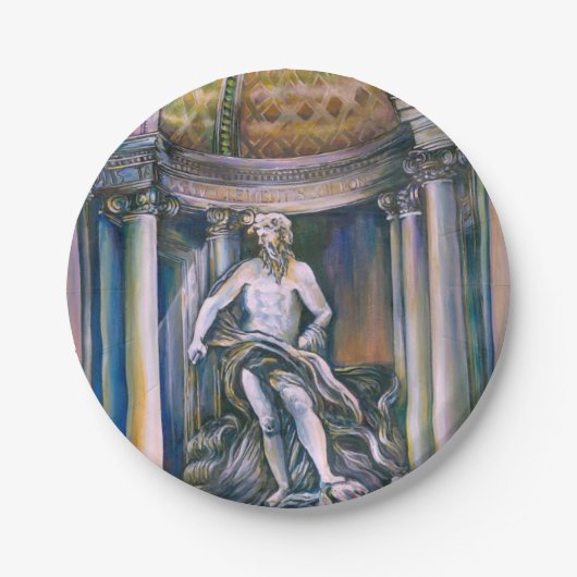 Fontana Di Trevi, Roma Pappteller (Vorderseite)